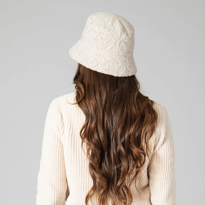 Wool Cable Knit Bucket Cream