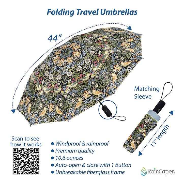 Strawberry Thief Travel Umbrella